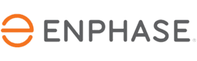 Enphase Energy logo, showcasing a leading provider of microinverters and solar energy storage systems.